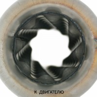 Пламегаситель стронгер «FOR» круглый, жаброобразный диффузор, длина 300 мм, труба Ø70 мм (алюминизированная сталь)