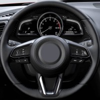 Оплетка на руль из «Premium» экокожи Mazda 6 Atenza 2017-2019 г.в. (для руля со штатной кожей, черная)